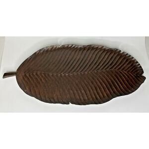 PartyLite Retired Island Escape Banana Leaf Tray Retired NIB P15D/P8411